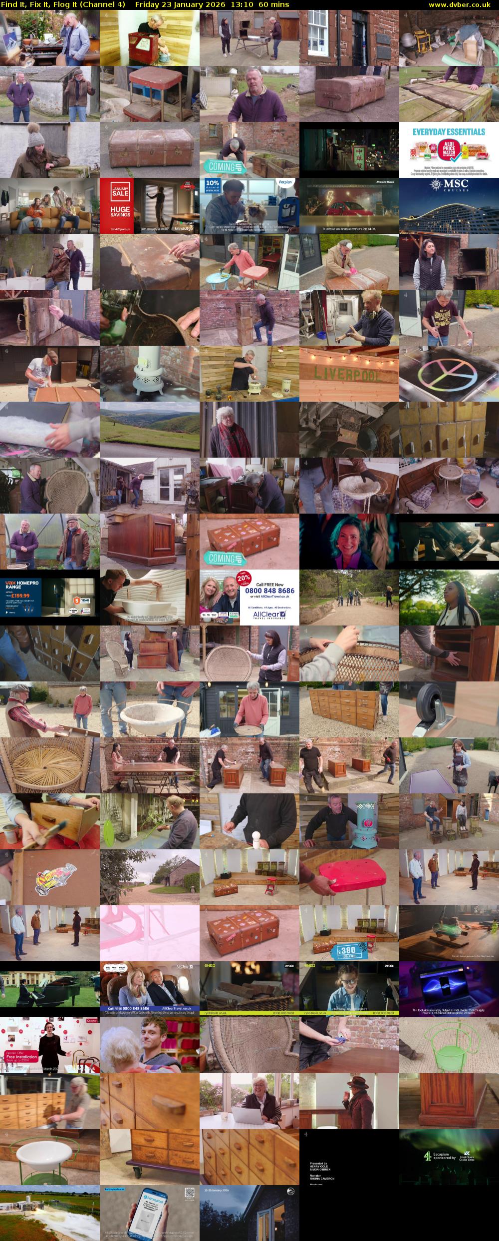 Find It, Fix It, Flog It (Channel 4) Friday 23 January 2026 13:10 - 14:10