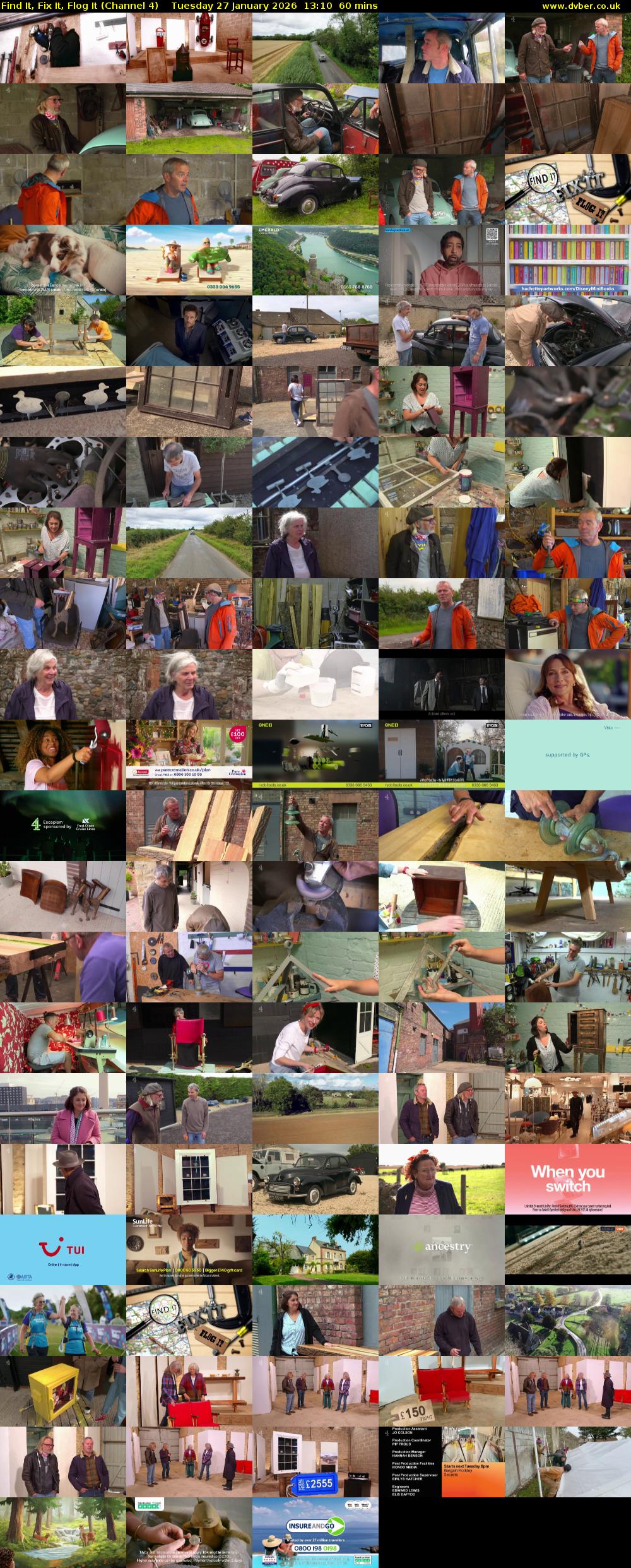 Find It, Fix It, Flog It (Channel 4) Tuesday 27 January 2026 13:10 - 14:10