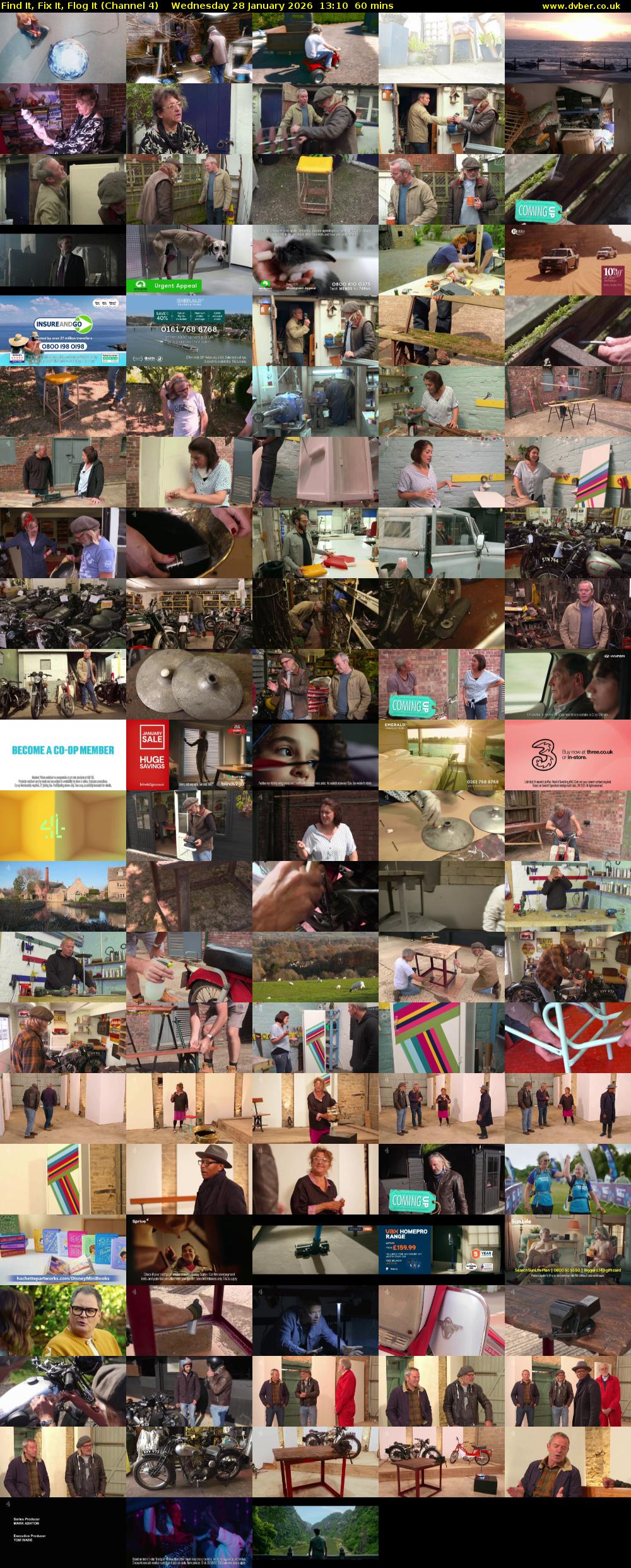 Find It, Fix It, Flog It (Channel 4) Wednesday 28 January 2026 13:10 - 14:10