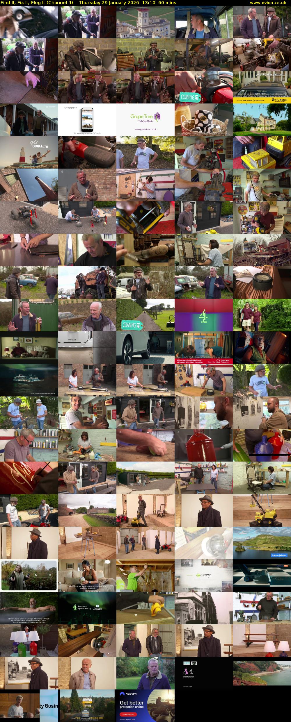 Find It, Fix It, Flog It (Channel 4) Thursday 29 January 2026 13:10 - 14:10