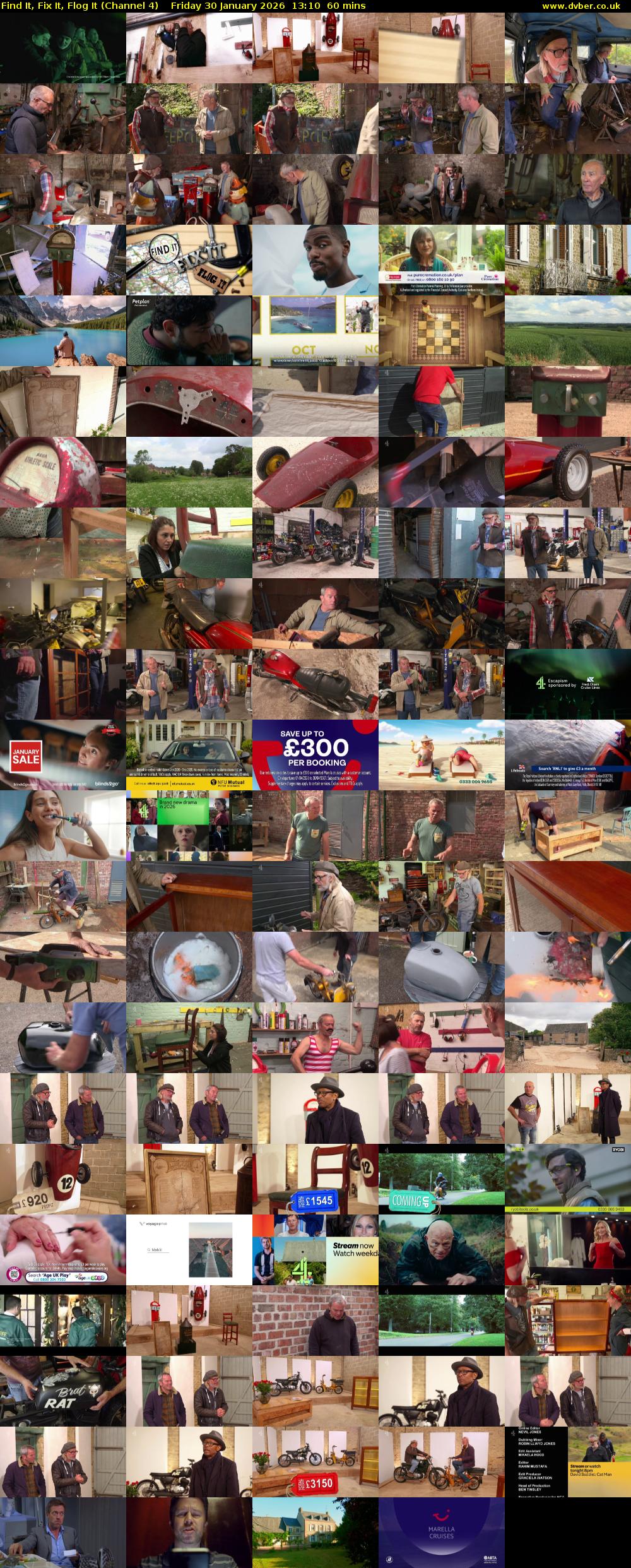 Find It, Fix It, Flog It (Channel 4) Friday 30 January 2026 13:10 - 14:10