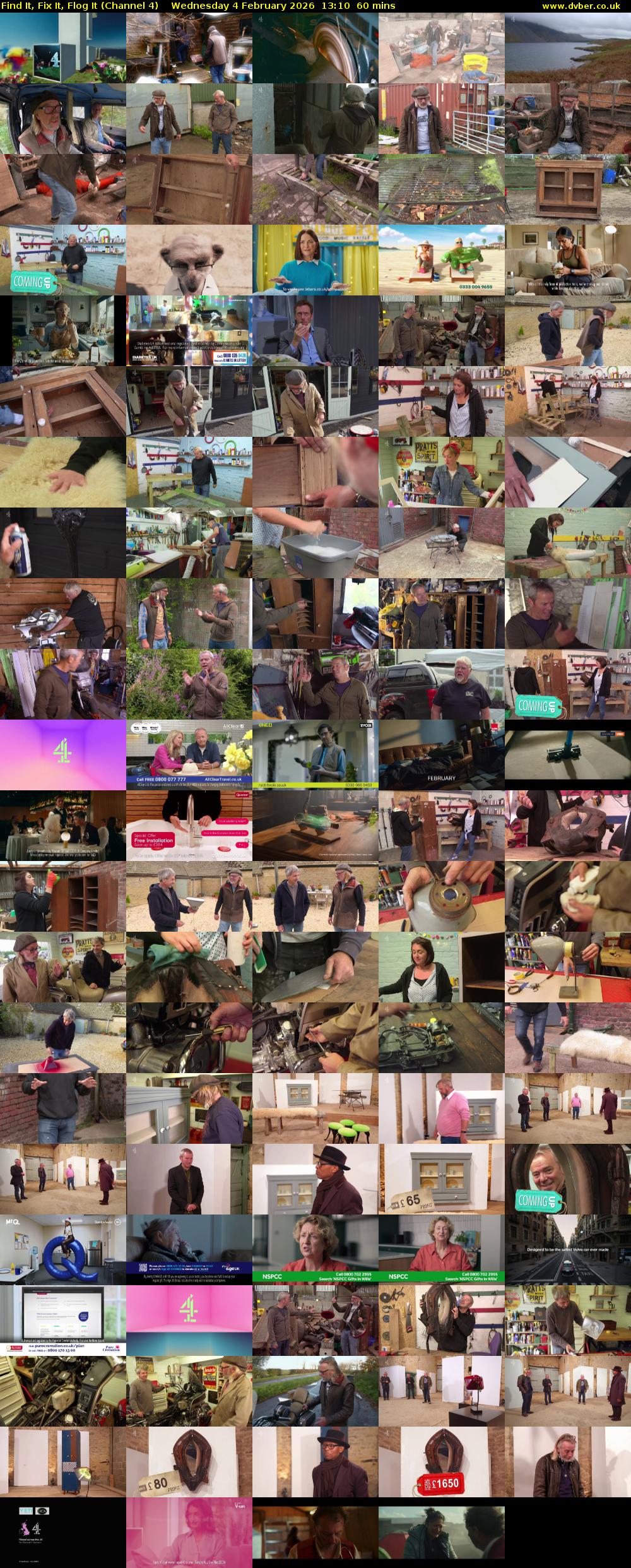 Find It, Fix It, Flog It (Channel 4) Wednesday 4 February 2026 13:10 - 14:10