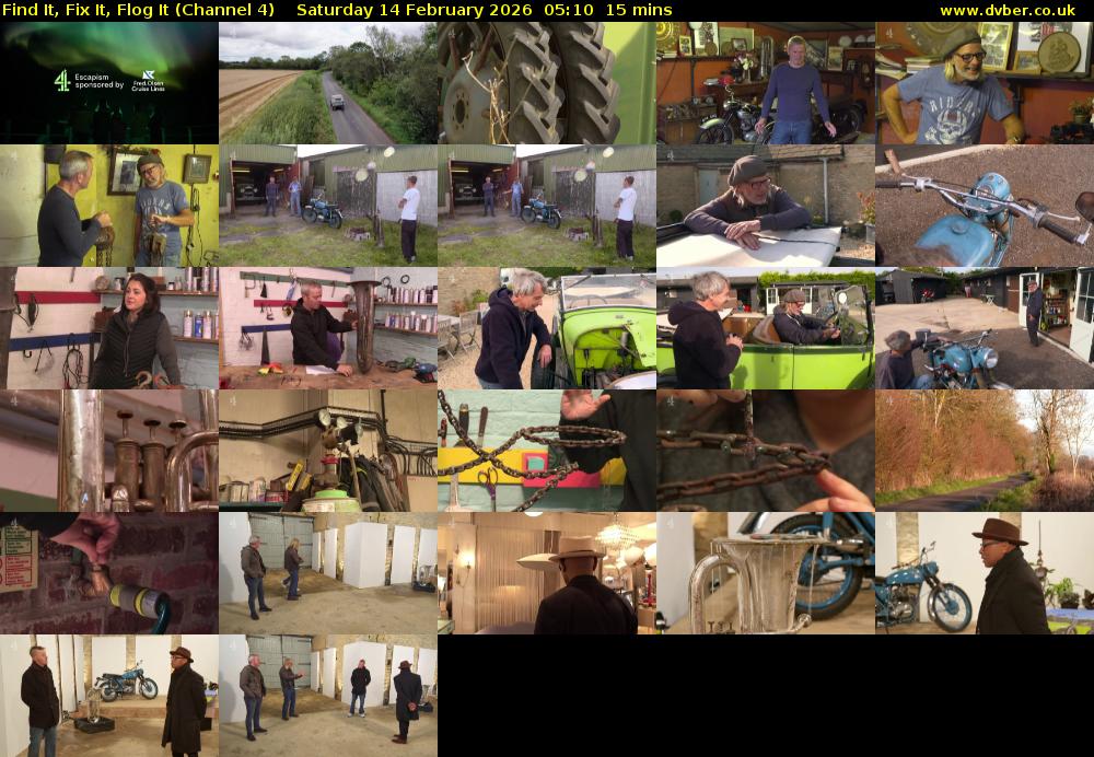 Find It, Fix It, Flog It (Channel 4) Saturday 14 February 2026 05:10 - 05:25