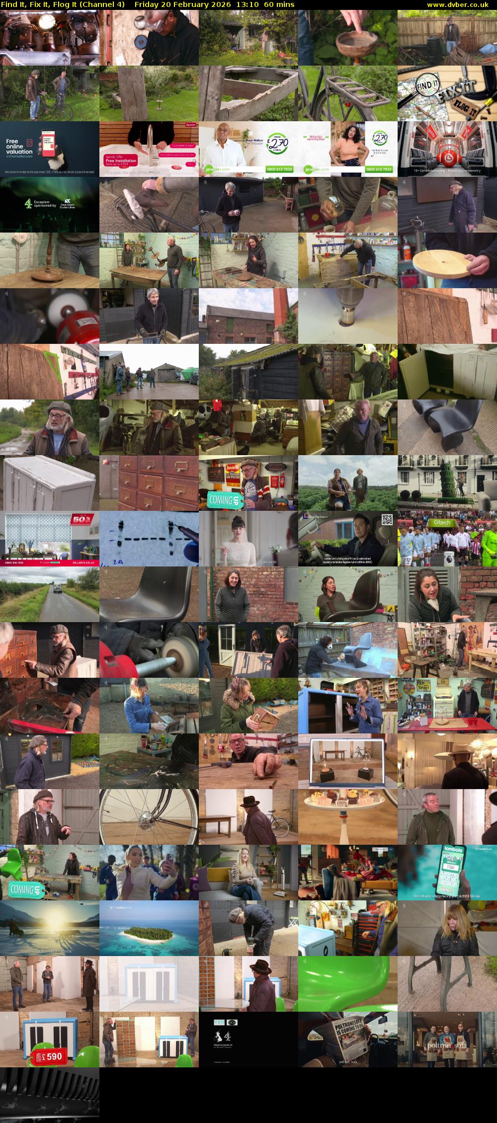 Find It, Fix It, Flog It (Channel 4) Friday 20 February 2026 13:10 - 14:10