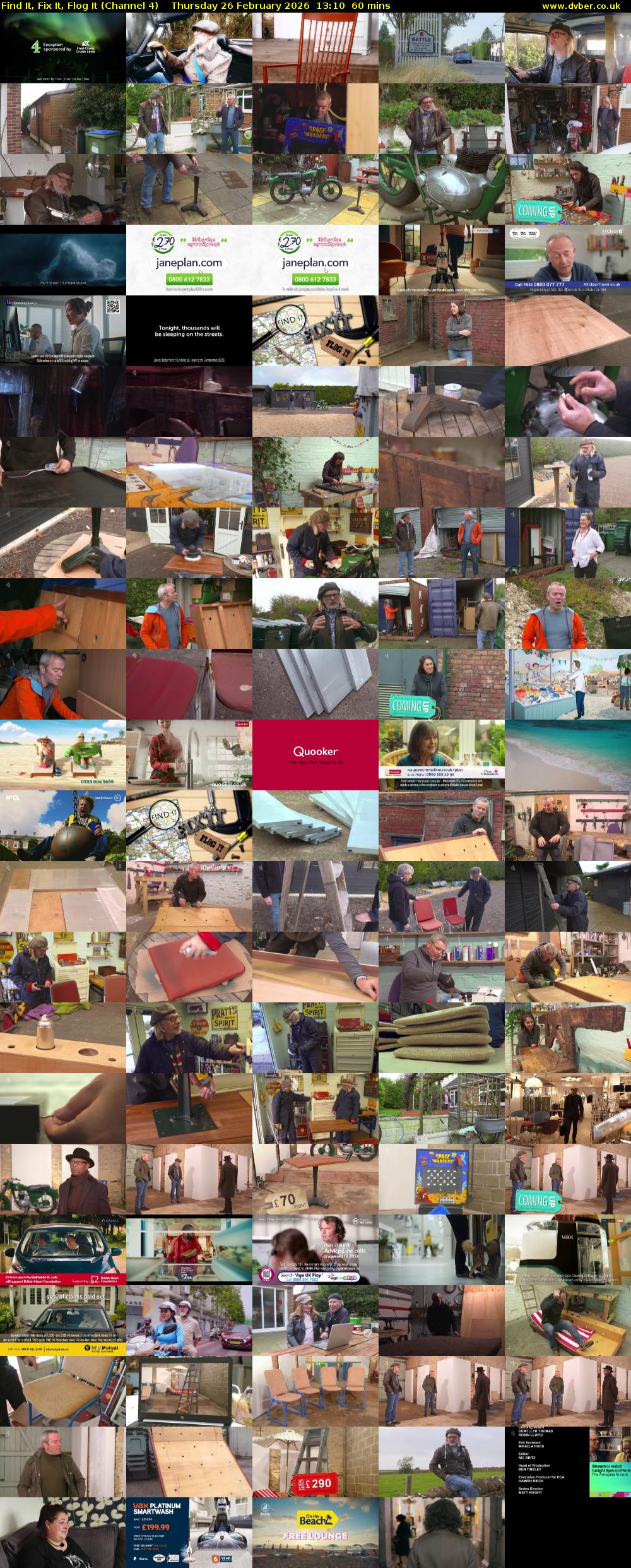 Find It, Fix It, Flog It (Channel 4) Thursday 26 February 2026 13:10 - 14:10