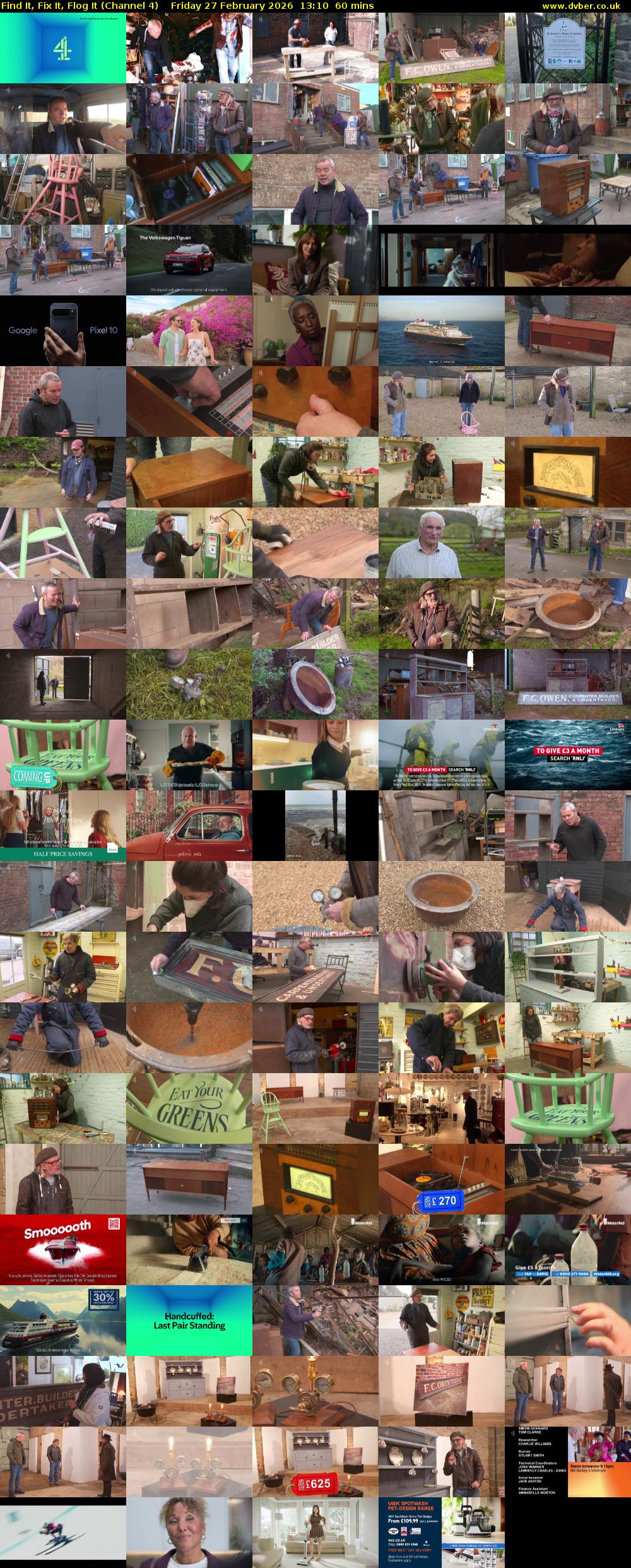 Find It, Fix It, Flog It (Channel 4) Friday 27 February 2026 13:10 - 14:10