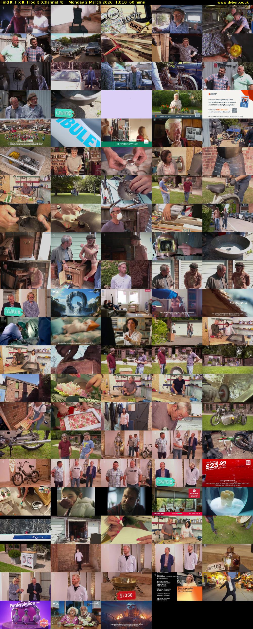 Find It, Fix It, Flog It (Channel 4) Monday 2 March 2026 13:10 - 14:10