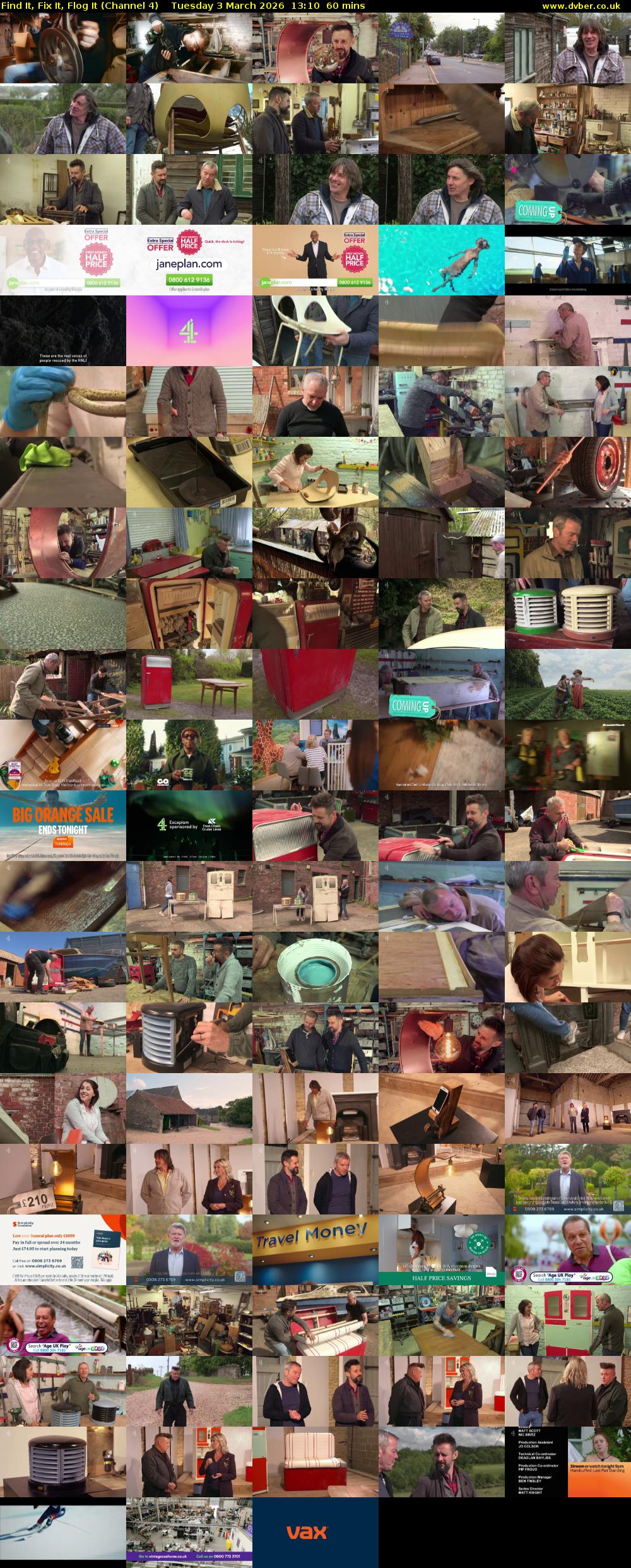 Find It, Fix It, Flog It (Channel 4) Tuesday 3 March 2026 13:10 - 14:10
