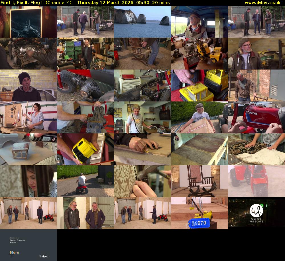 Find It, Fix It, Flog It (Channel 4) Thursday 12 March 2026 05:30 - 05:50