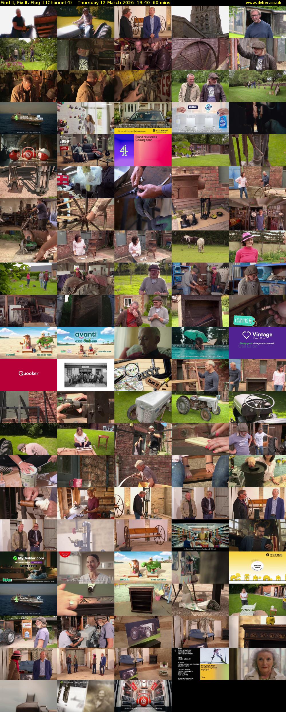 Find It, Fix It, Flog It (Channel 4) Thursday 12 March 2026 13:40 - 14:40