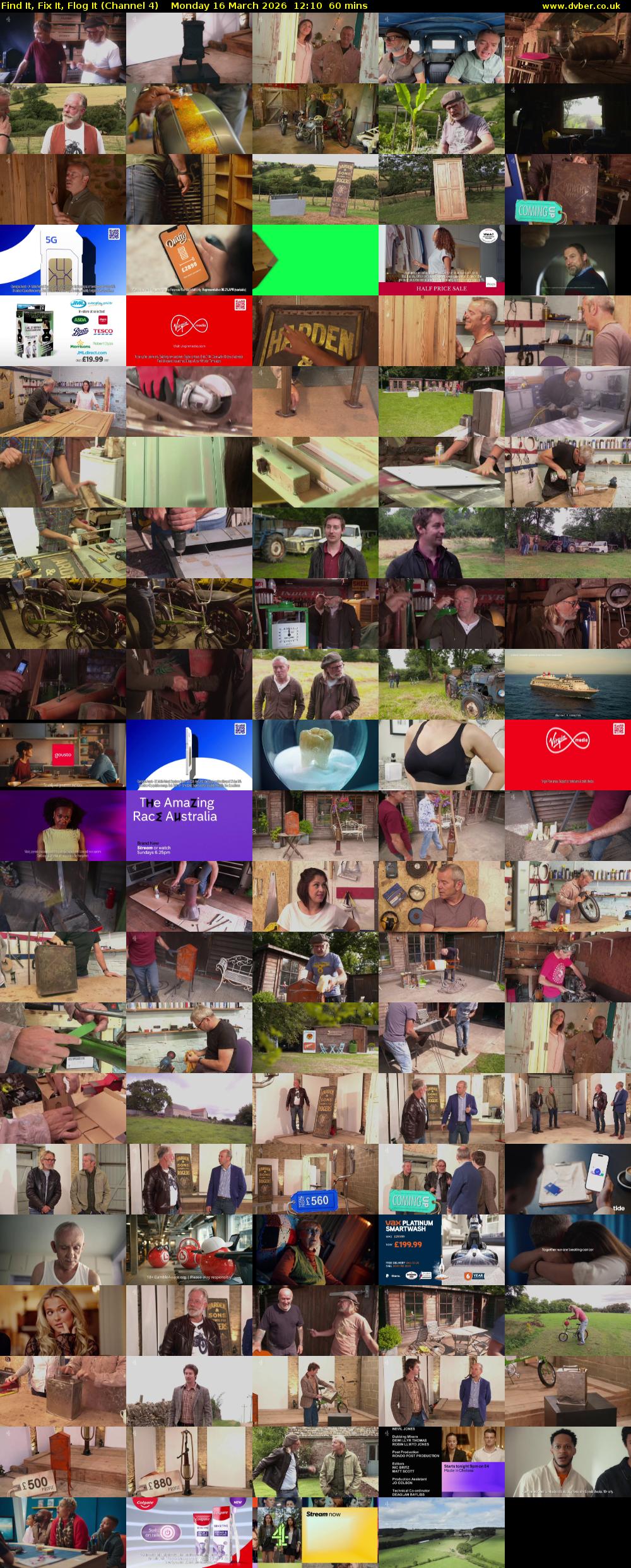 Find It, Fix It, Flog It (Channel 4) Monday 16 March 2026 12:10 - 13:10