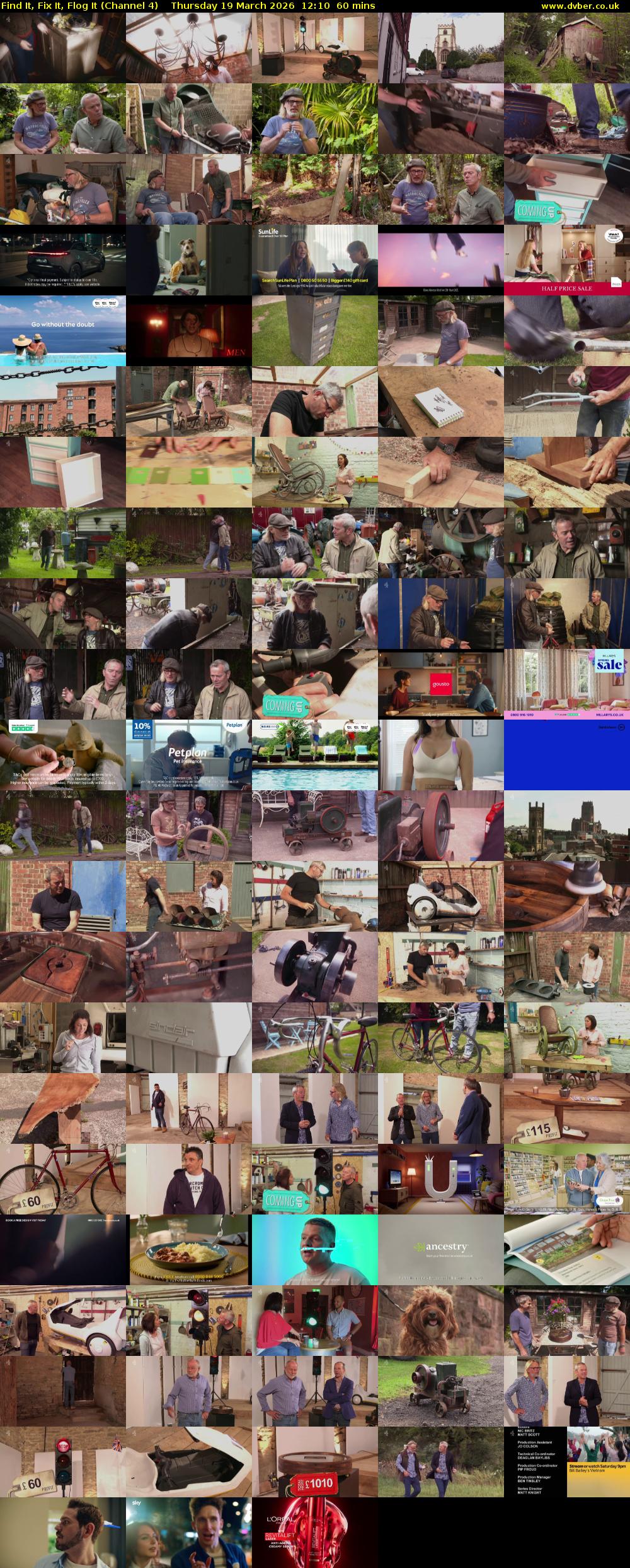 Find It, Fix It, Flog It (Channel 4) Thursday 19 March 2026 12:10 - 13:10
