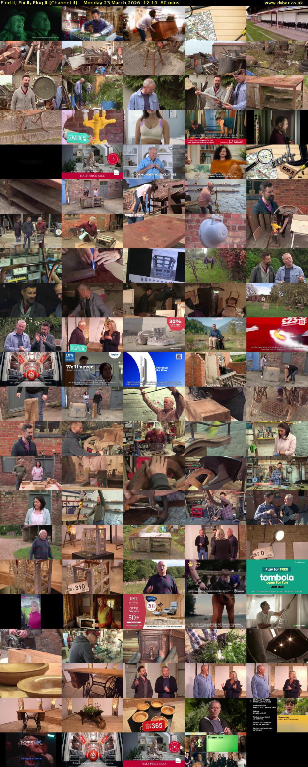 Find It, Fix It, Flog It (Channel 4) Monday 23 March 2026 12:10 - 13:10