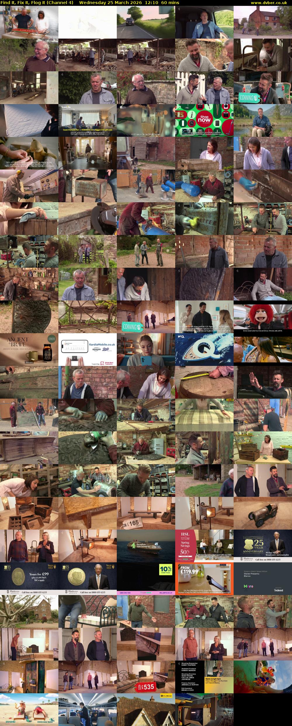 Find It, Fix It, Flog It (Channel 4) Wednesday 25 March 2026 12:10 - 13:10