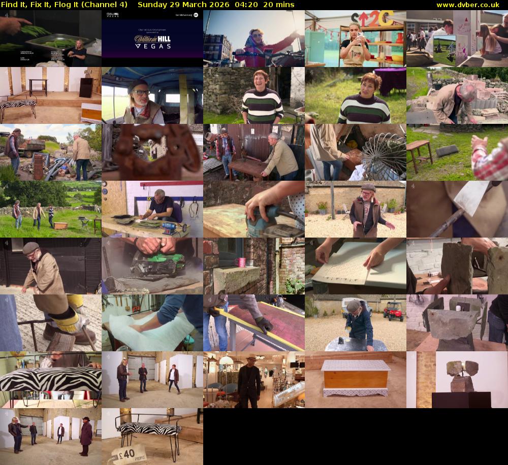 Find It, Fix It, Flog It (Channel 4) Sunday 29 March 2026 04:20 - 04:40