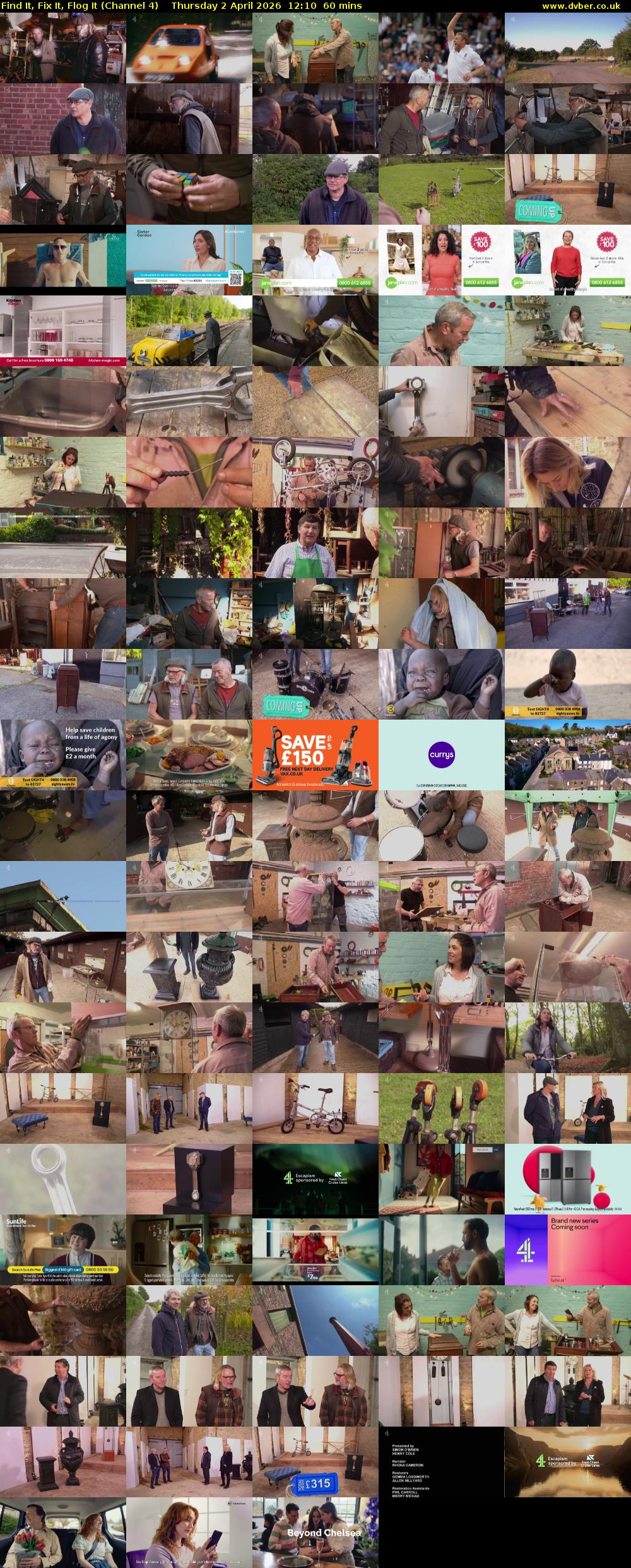 Find It, Fix It, Flog It (Channel 4) Thursday 2 April 2026 12:10 - 13:10