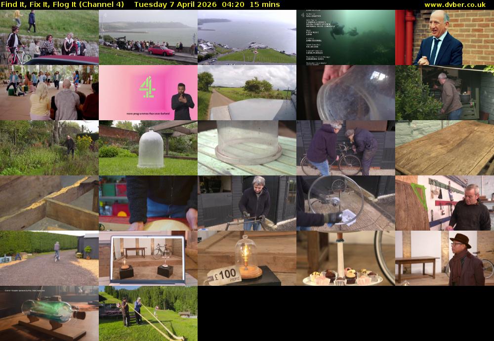 Find It, Fix It, Flog It (Channel 4) Tuesday 7 April 2026 04:20 - 04:35
