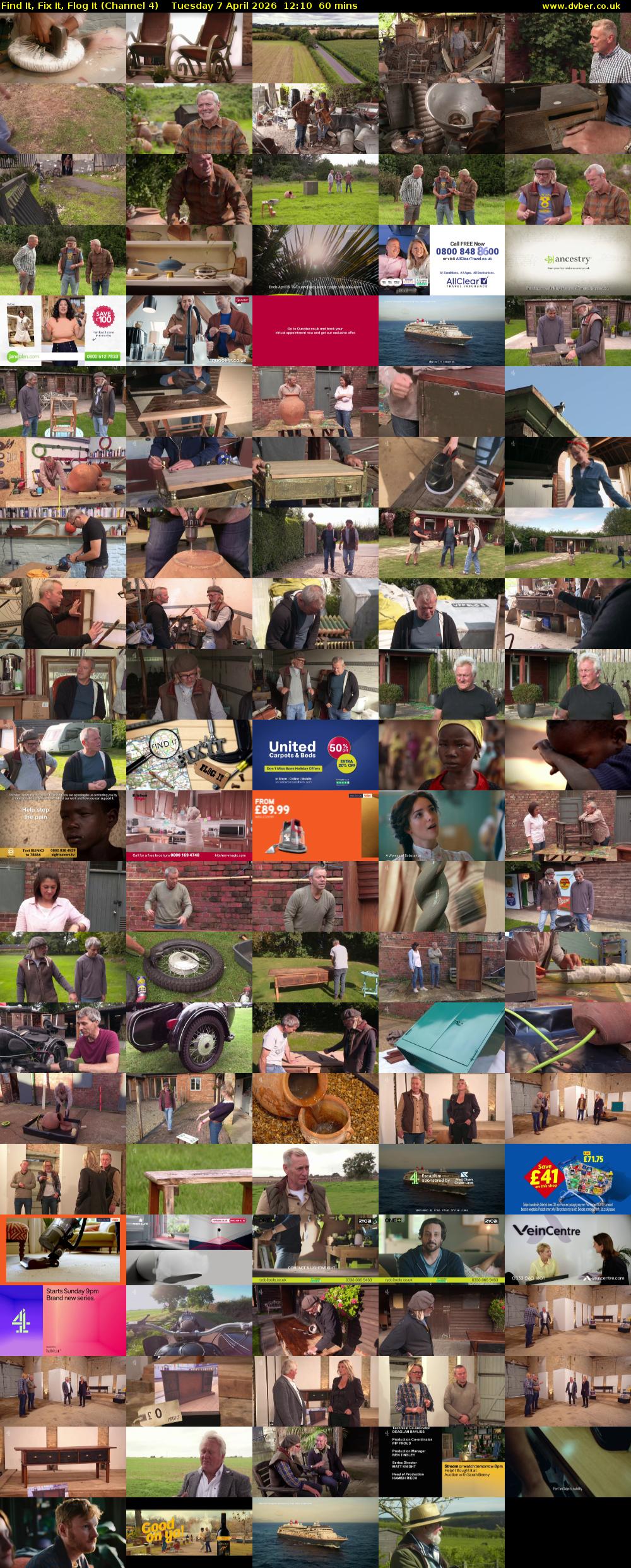 Find It, Fix It, Flog It (Channel 4) Tuesday 7 April 2026 12:10 - 13:10