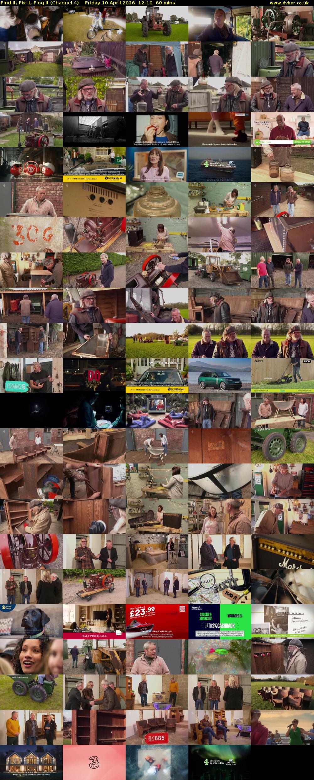 Find It, Fix It, Flog It (Channel 4) Friday 10 April 2026 12:10 - 13:10