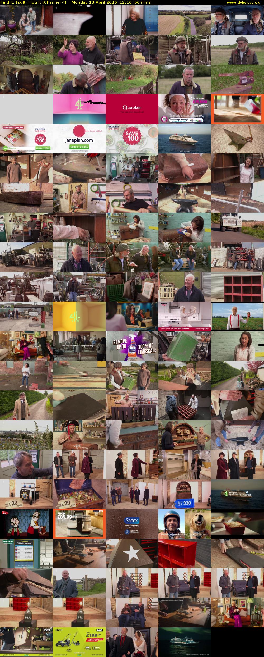 Find It, Fix It, Flog It (Channel 4) Monday 13 April 2026 12:10 - 13:10
