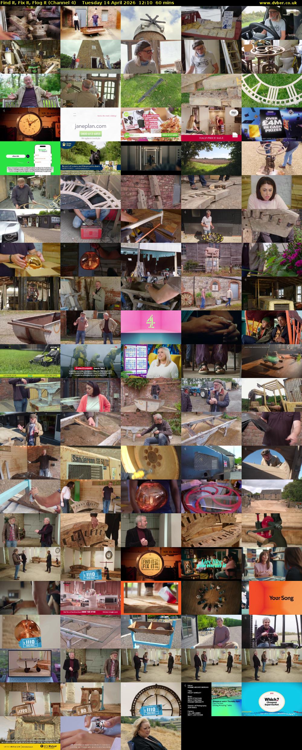 Find It, Fix It, Flog It (Channel 4) Tuesday 14 April 2026 12:10 - 13:10