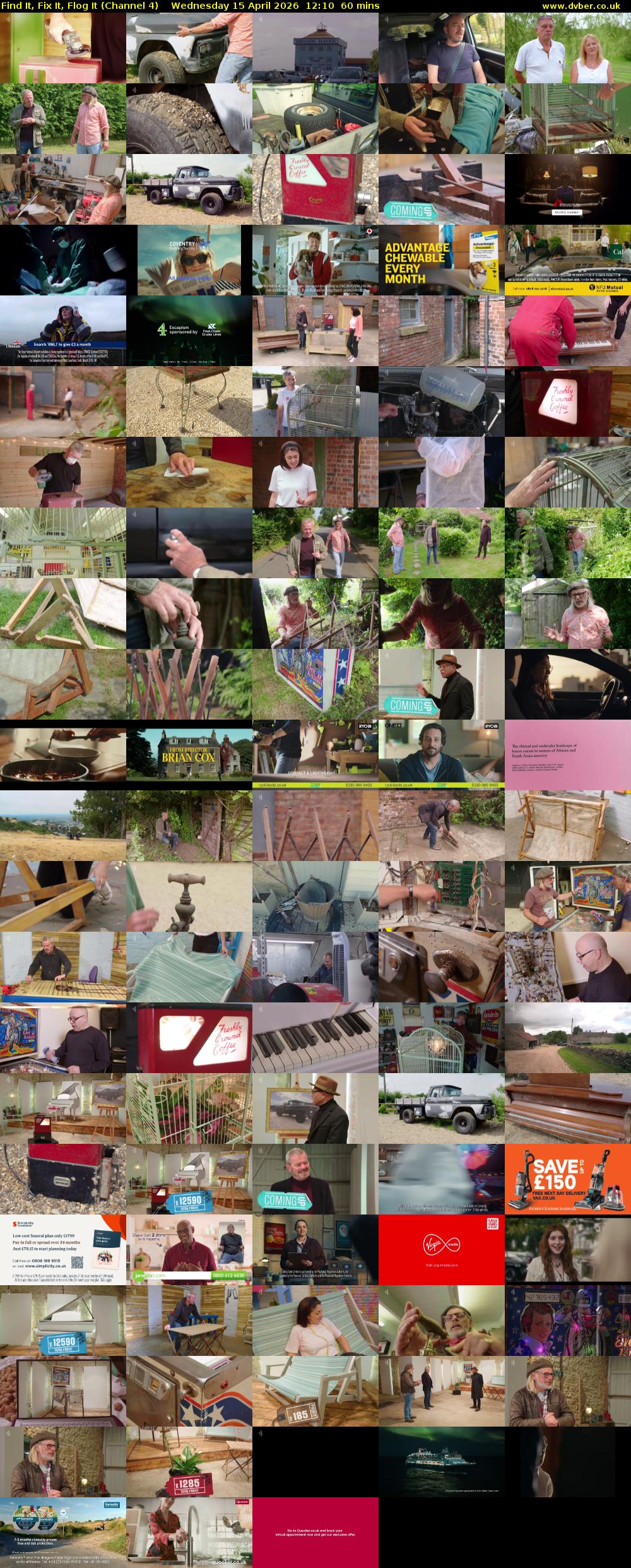 Find It, Fix It, Flog It (Channel 4) Wednesday 15 April 2026 12:10 - 13:10
