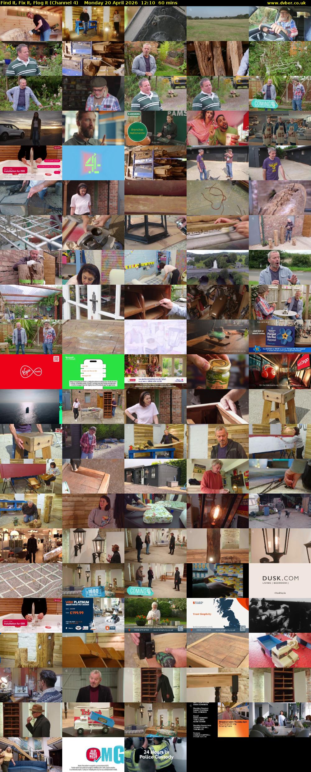 Find It, Fix It, Flog It (Channel 4) Monday 20 April 2026 12:10 - 13:10