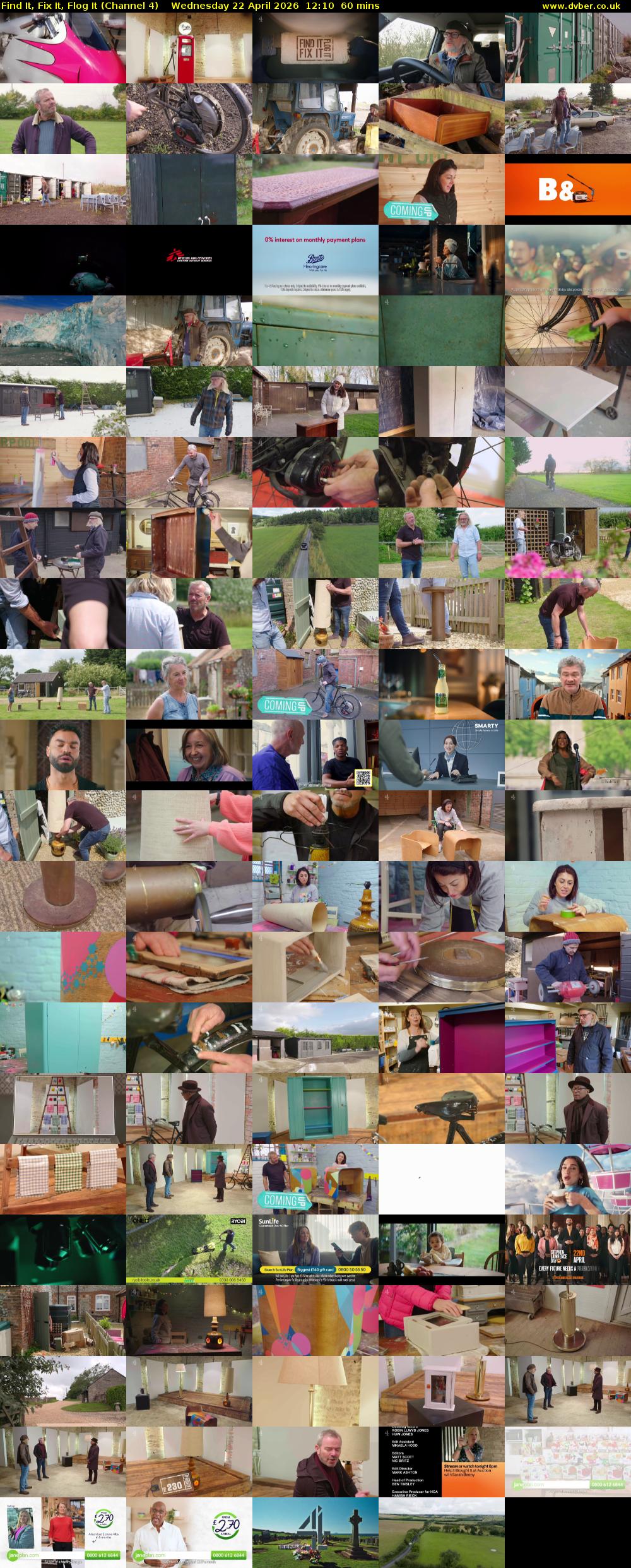 Find It, Fix It, Flog It (Channel 4) Wednesday 22 April 2026 12:10 - 13:10