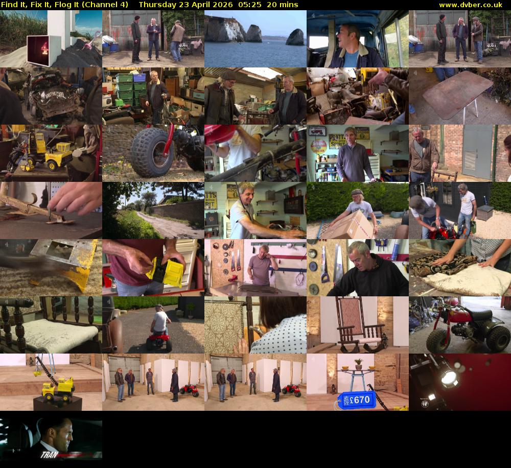 Find It, Fix It, Flog It (Channel 4) Thursday 23 April 2026 05:25 - 05:45