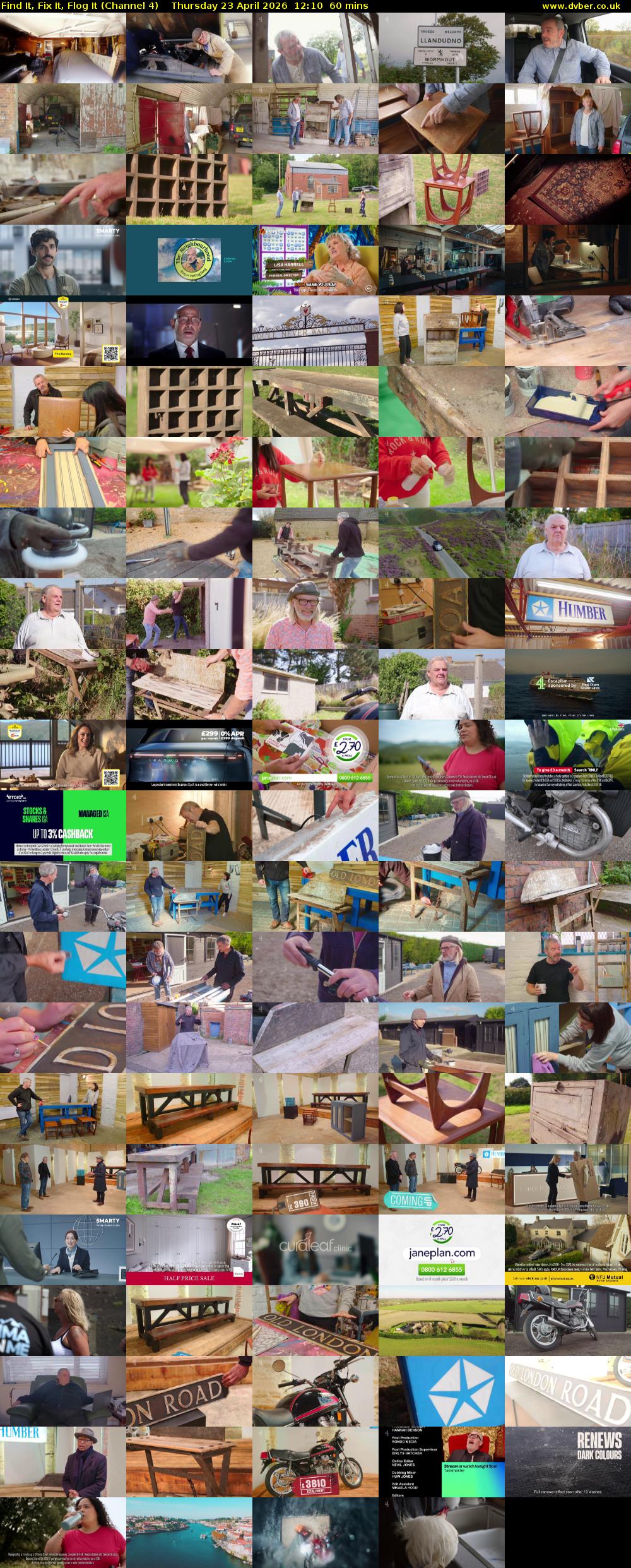 Find It, Fix It, Flog It (Channel 4) Thursday 23 April 2026 12:10 - 13:10