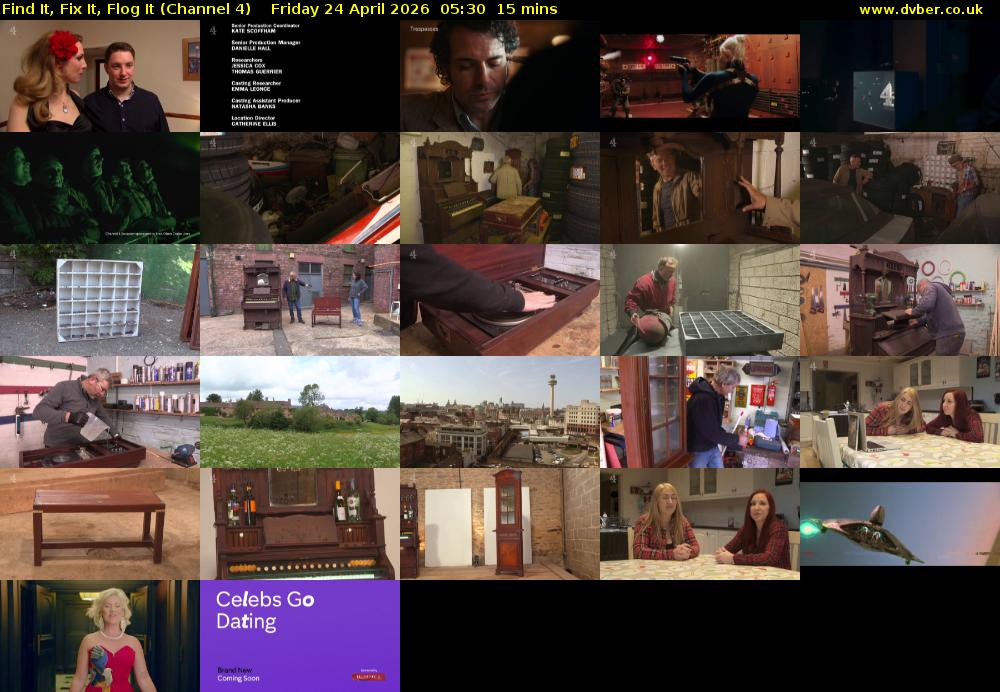 Find It, Fix It, Flog It (Channel 4) Friday 24 April 2026 05:30 - 05:45
