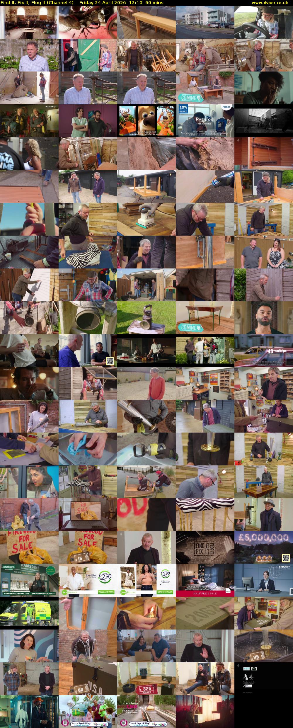 Find It, Fix It, Flog It (Channel 4) Friday 24 April 2026 12:10 - 13:10