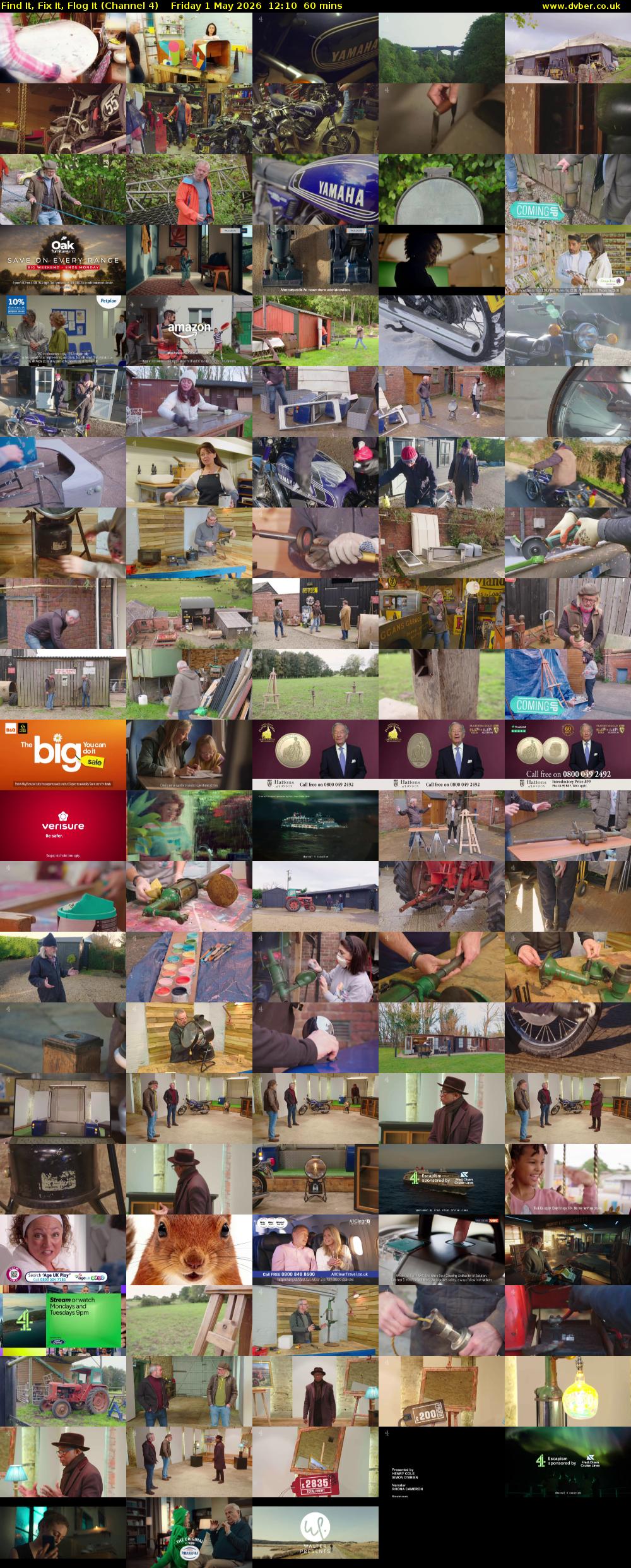 Find It, Fix It, Flog It (Channel 4) Friday 1 May 2026 12:10 - 13:10