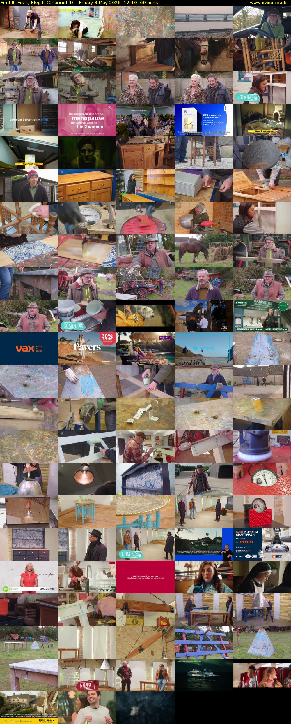 Find It, Fix It, Flog It (Channel 4) Friday 8 May 2026 12:10 - 13:10