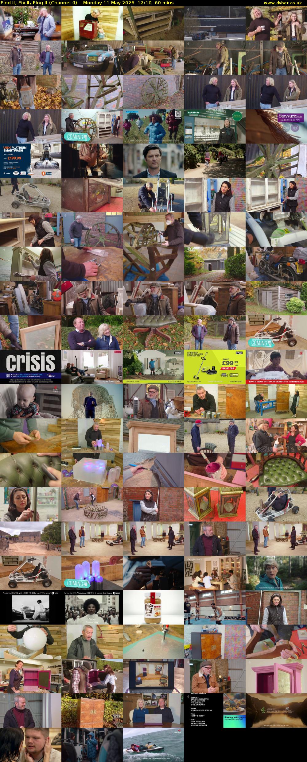 Find It, Fix It, Flog It (Channel 4) Monday 11 May 2026 12:10 - 13:10