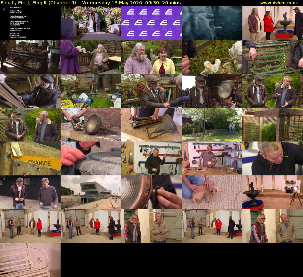 Find It, Fix It, Flog It (Channel 4) Wednesday 13 May 2026 04:30 - 04:50