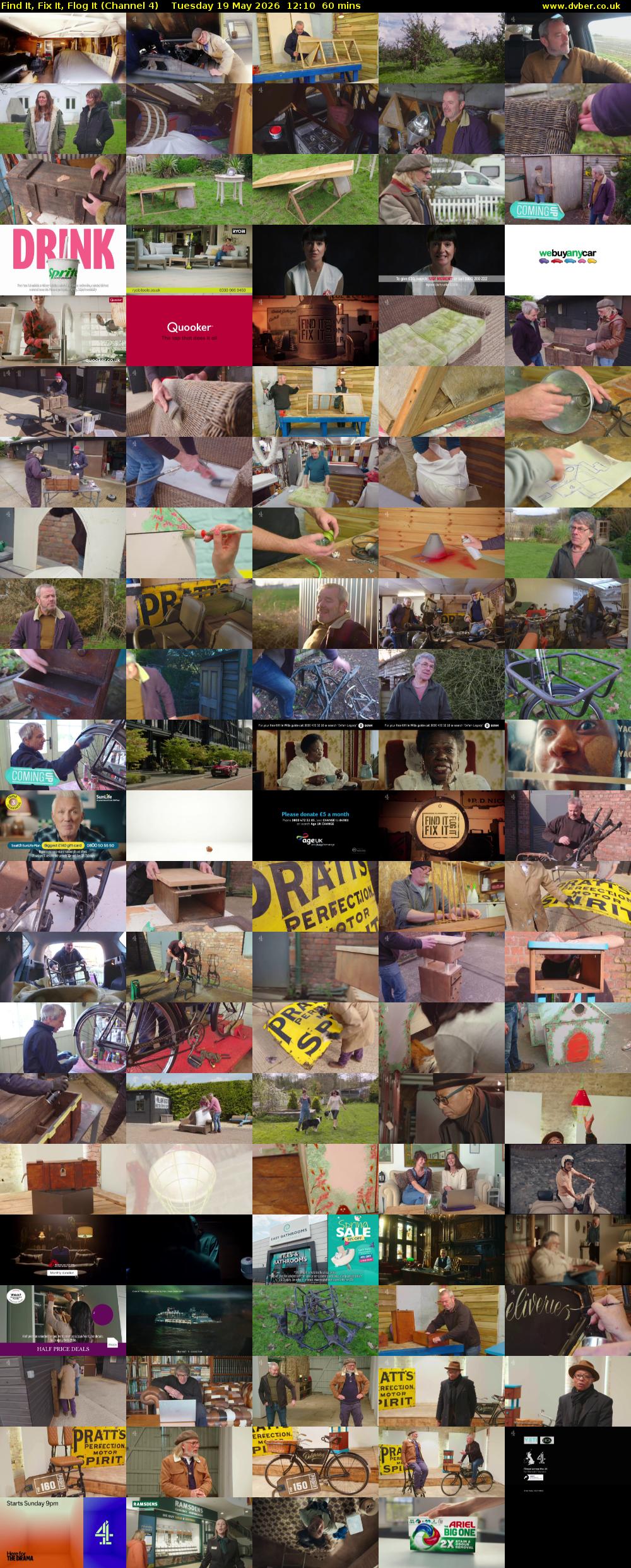 Find It, Fix It, Flog It (Channel 4) Tuesday 19 May 2026 12:10 - 13:10