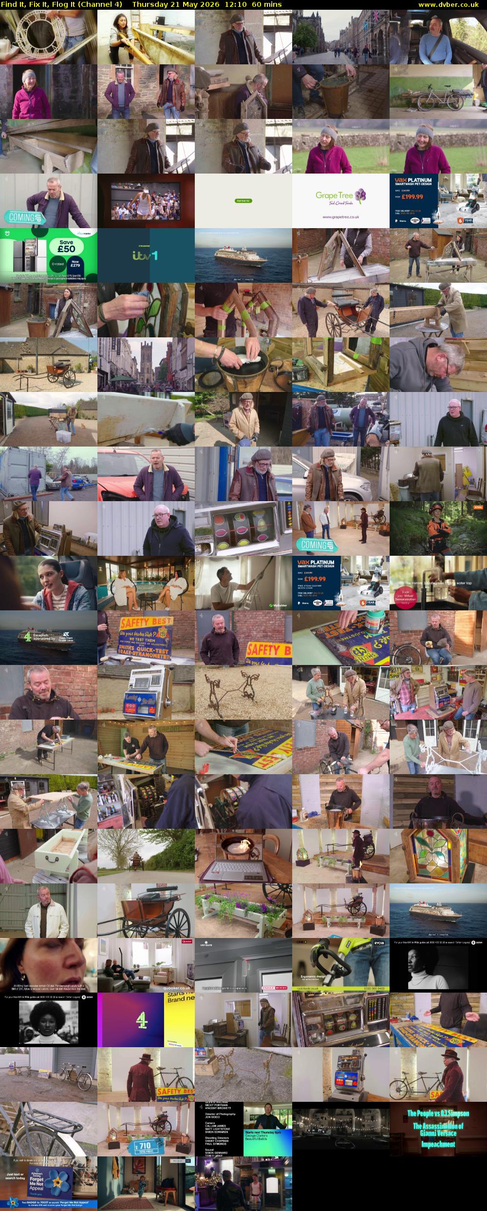 Find It, Fix It, Flog It (Channel 4) Thursday 21 May 2026 12:10 - 13:10