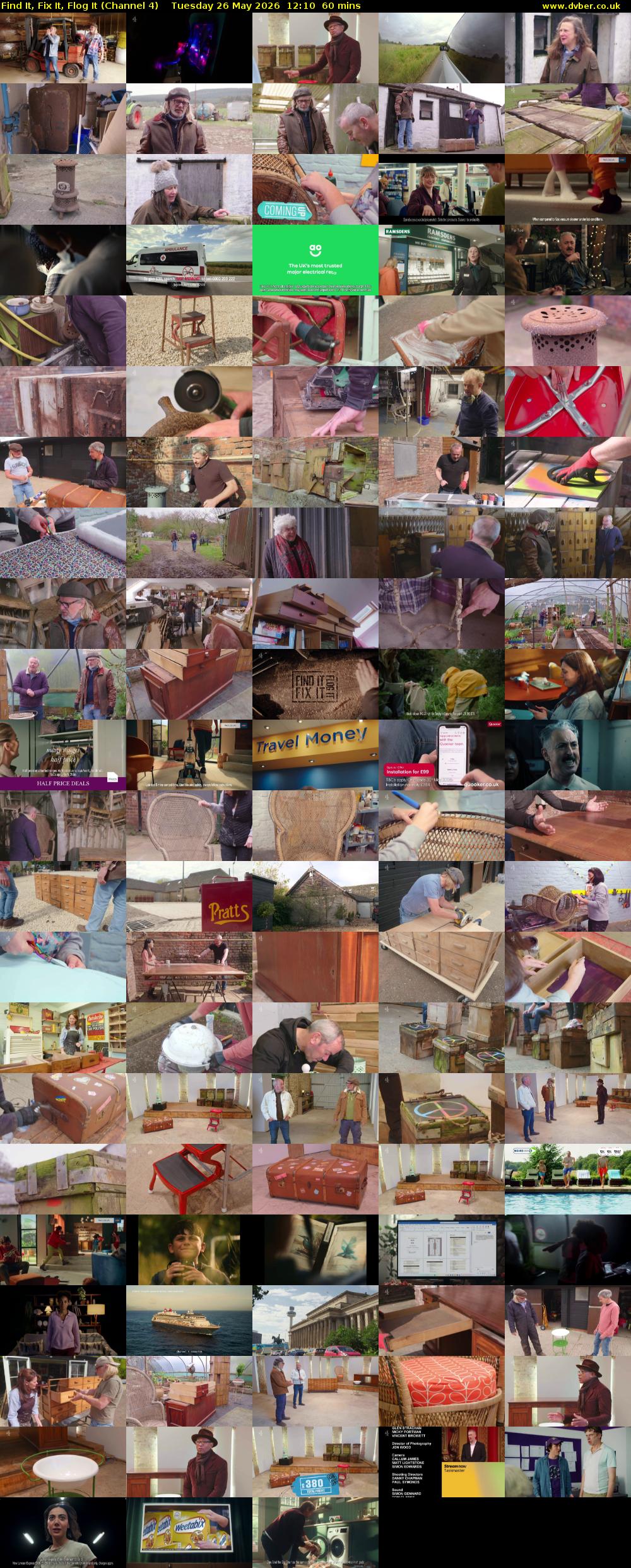 Find It, Fix It, Flog It (Channel 4) Tuesday 26 May 2026 12:10 - 13:10