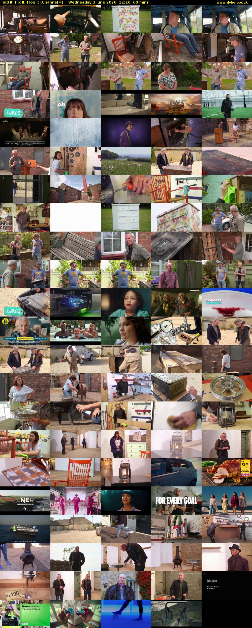 Find It, Fix It, Flog It (Channel 4) Wednesday 3 June 2026 12:10 - 13:10