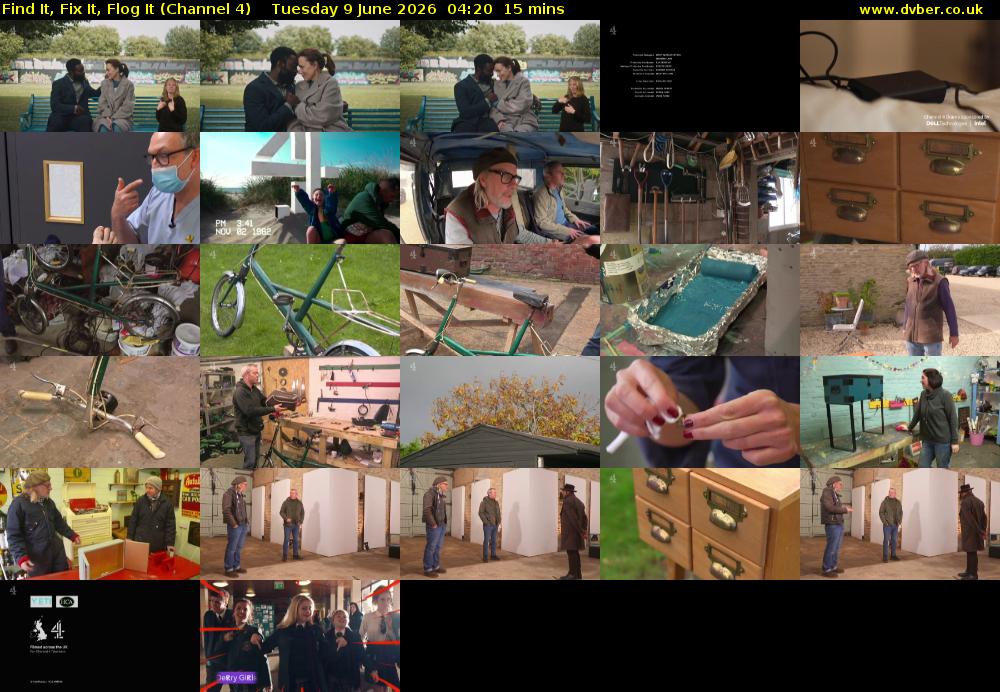 Find It, Fix It, Flog It (Channel 4) Tuesday 9 June 2026 04:20 - 04:35