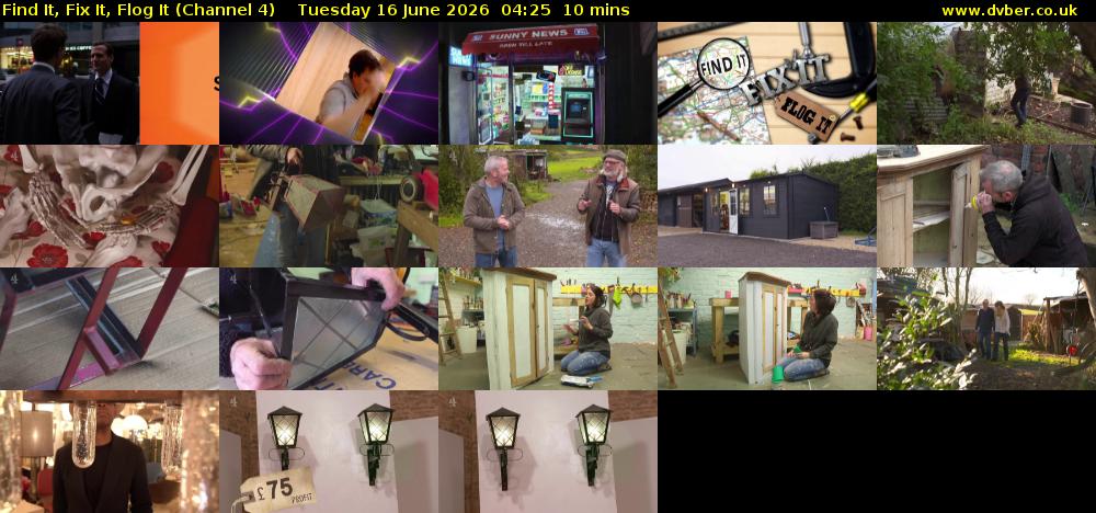 Find It, Fix It, Flog It (Channel 4) Tuesday 16 June 2026 04:25 - 04:35