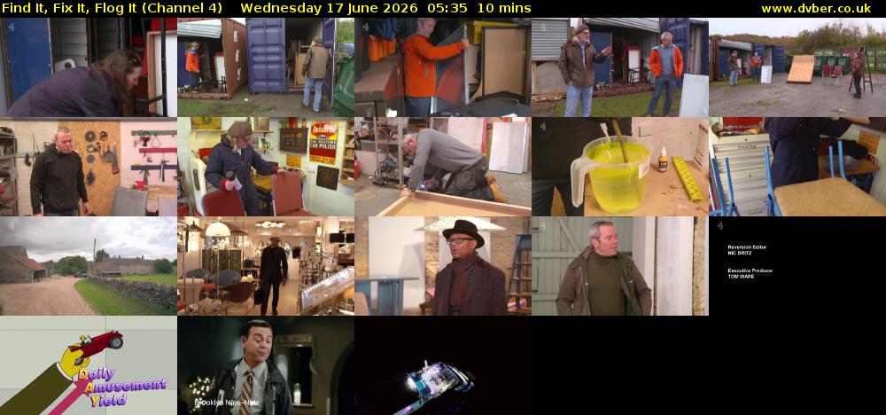 Find It, Fix It, Flog It (Channel 4) Wednesday 17 June 2026 05:35 - 05:45