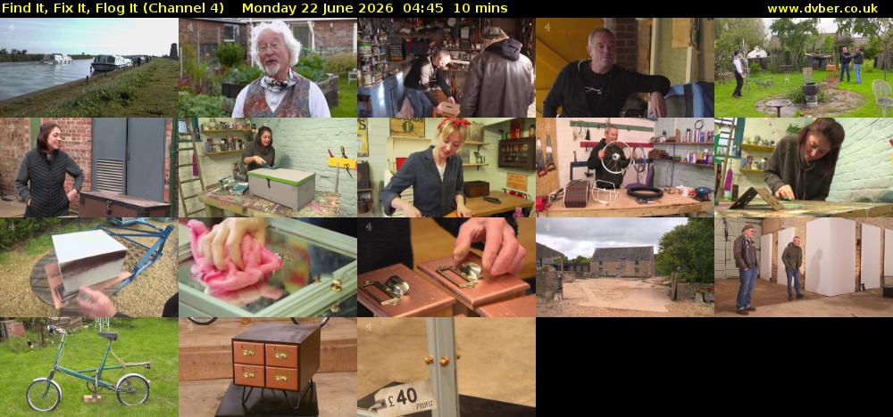 Find It, Fix It, Flog It (Channel 4) Monday 22 June 2026 04:45 - 04:55