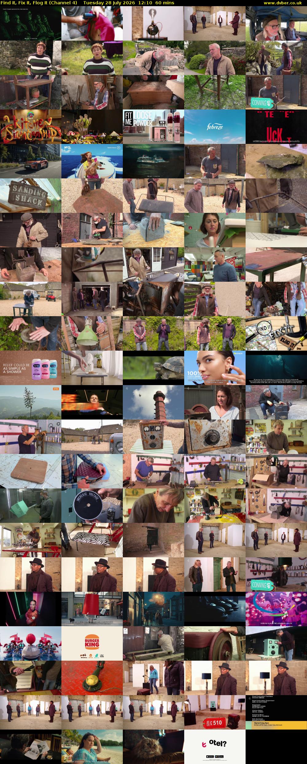 Find It, Fix It, Flog It (Channel 4) Tuesday 28 July 2026 12:10 - 13:10