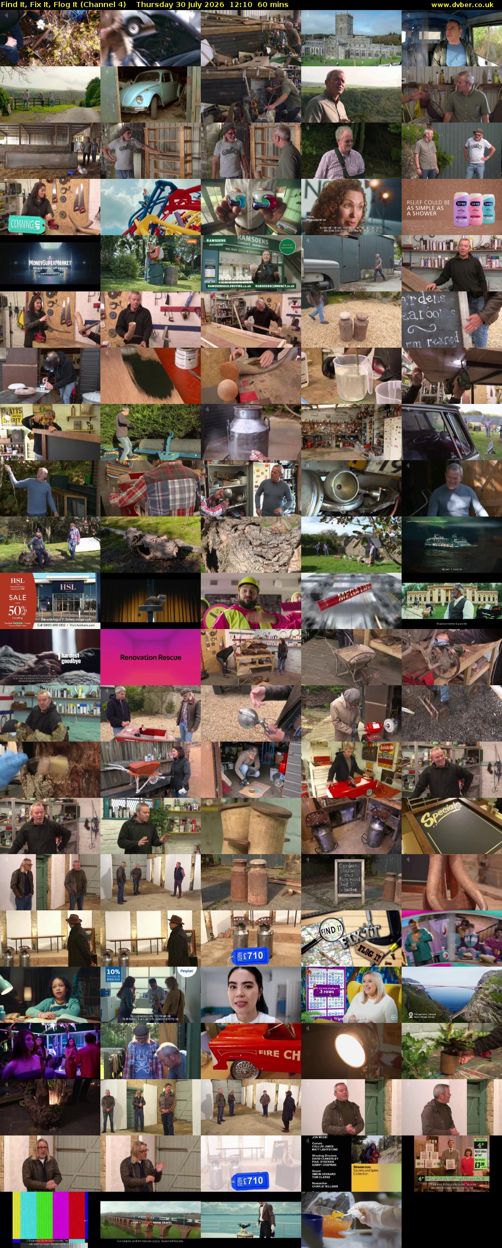 Find It, Fix It, Flog It (Channel 4) Thursday 30 July 2026 12:10 - 13:10