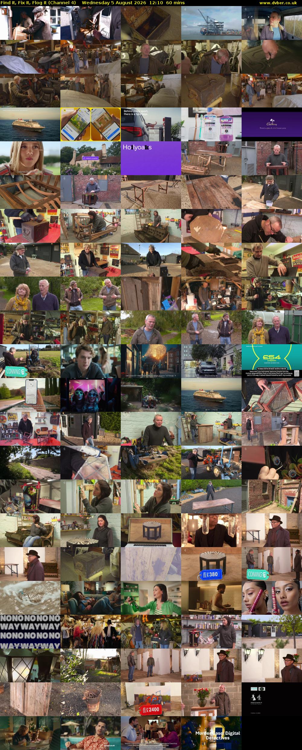 Find It, Fix It, Flog It (Channel 4) Wednesday 5 August 2026 12:10 - 13:10