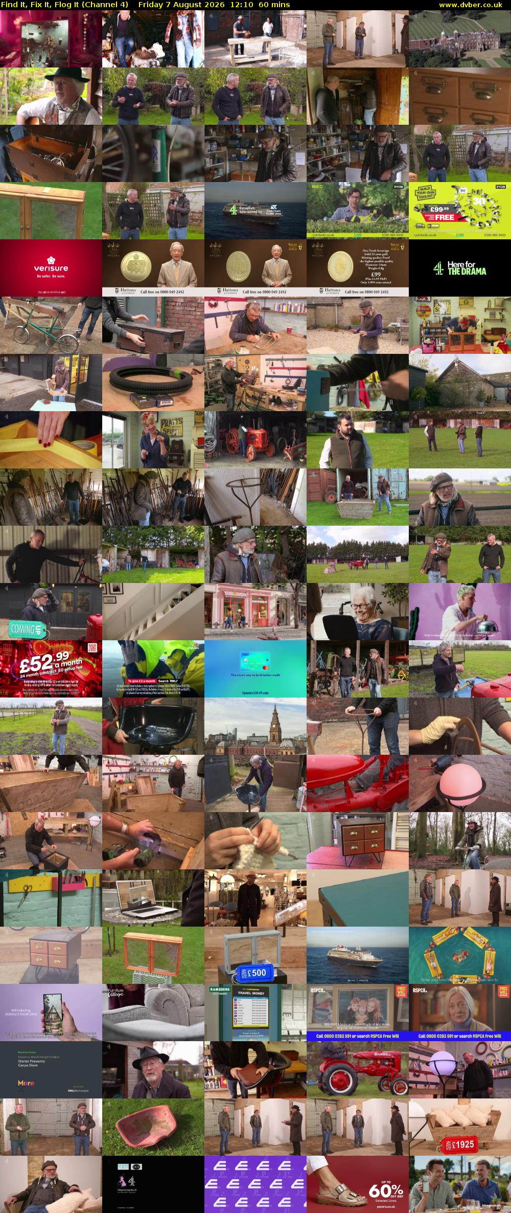 Find It, Fix It, Flog It (Channel 4) Friday 7 August 2026 12:10 - 13:10