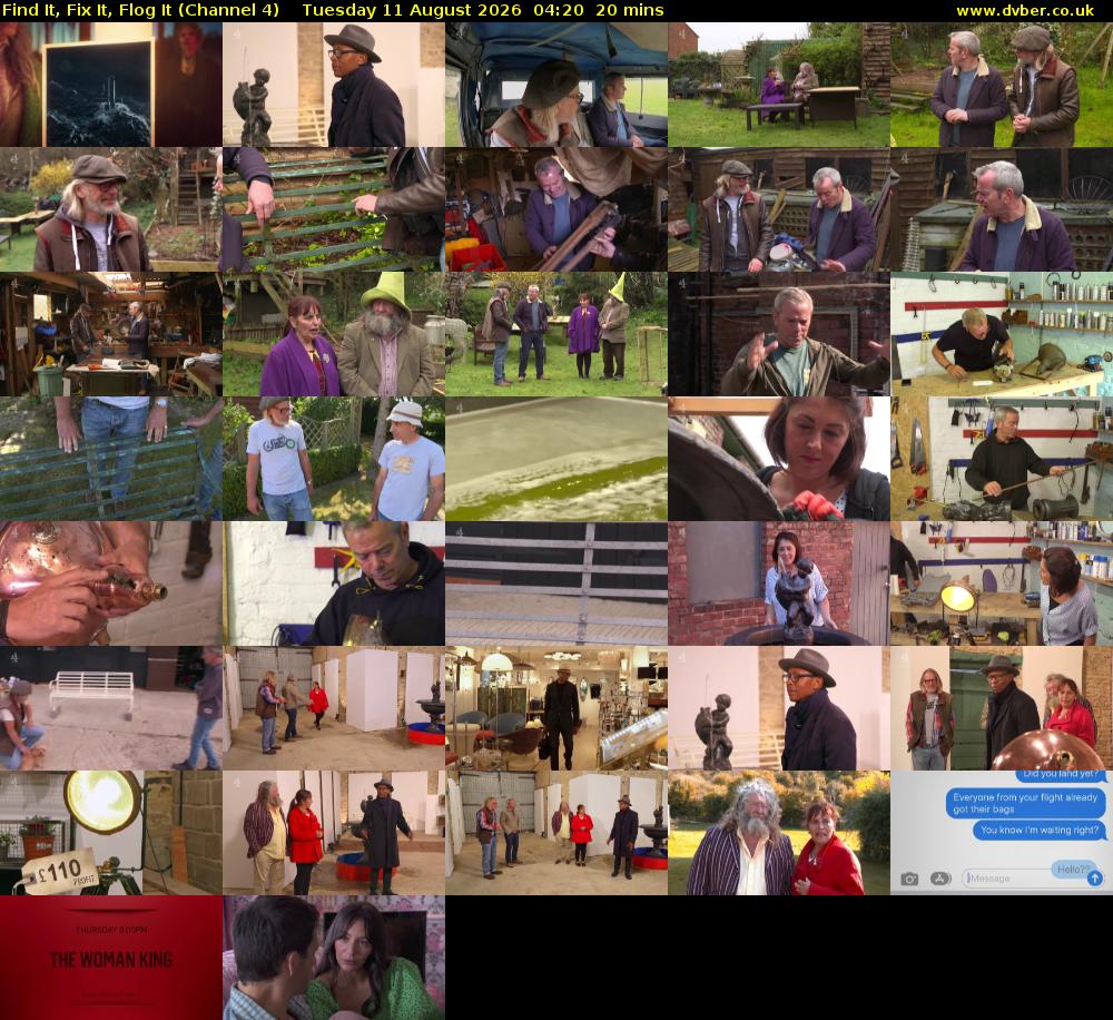 Find It, Fix It, Flog It (Channel 4) Tuesday 11 August 2026 04:20 - 04:40