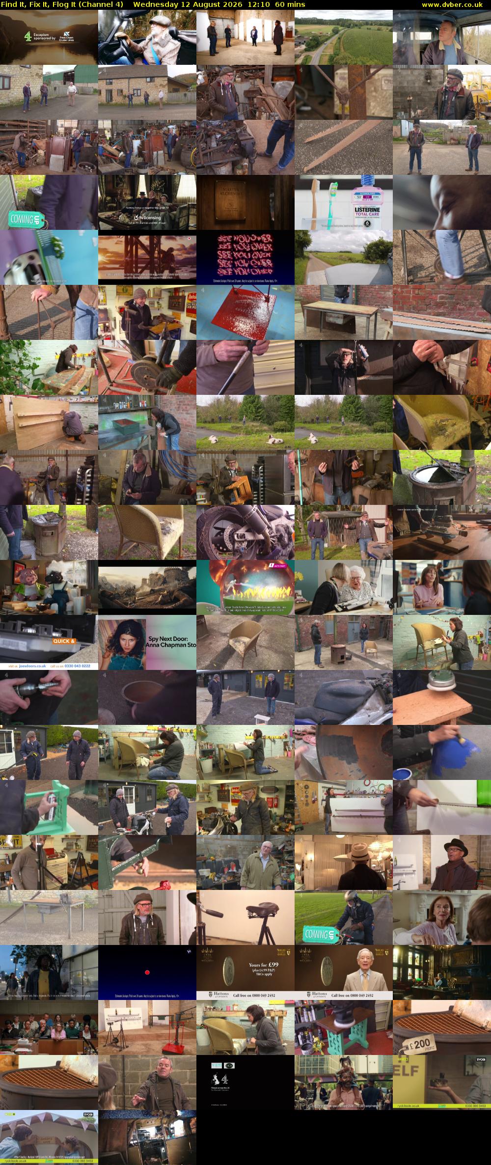 Find It, Fix It, Flog It (Channel 4) Wednesday 12 August 2026 12:10 - 13:10